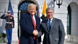 Donald Trump ve Ivan Duque Beyaz Saray'da